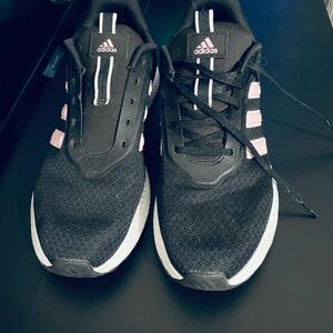 Adidas Black and Pink Sneakers